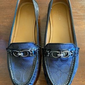 Like New Coach Black Loafers / Driving Shoes Size 9